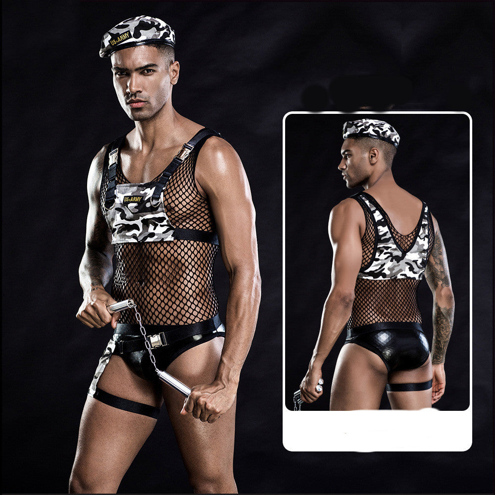 Men's Sexy Underwear Camouflage Nightclub Sexy Uniform