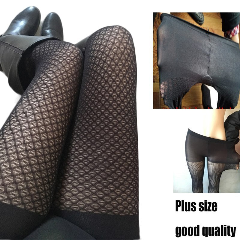 Women Tights Striped Black Fishnet Stockings