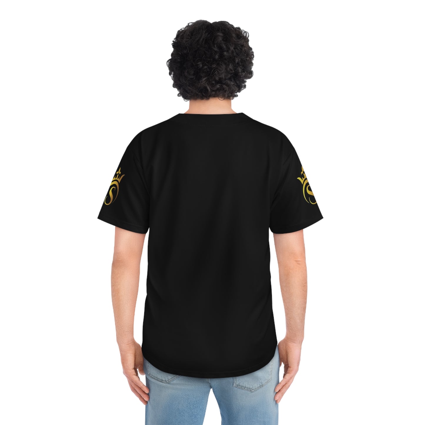 Black Baseball Simple Jersey Supplycia (AOP)