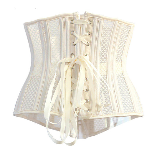 Lace Mesh Palace Corset Women Hollow And Breathable