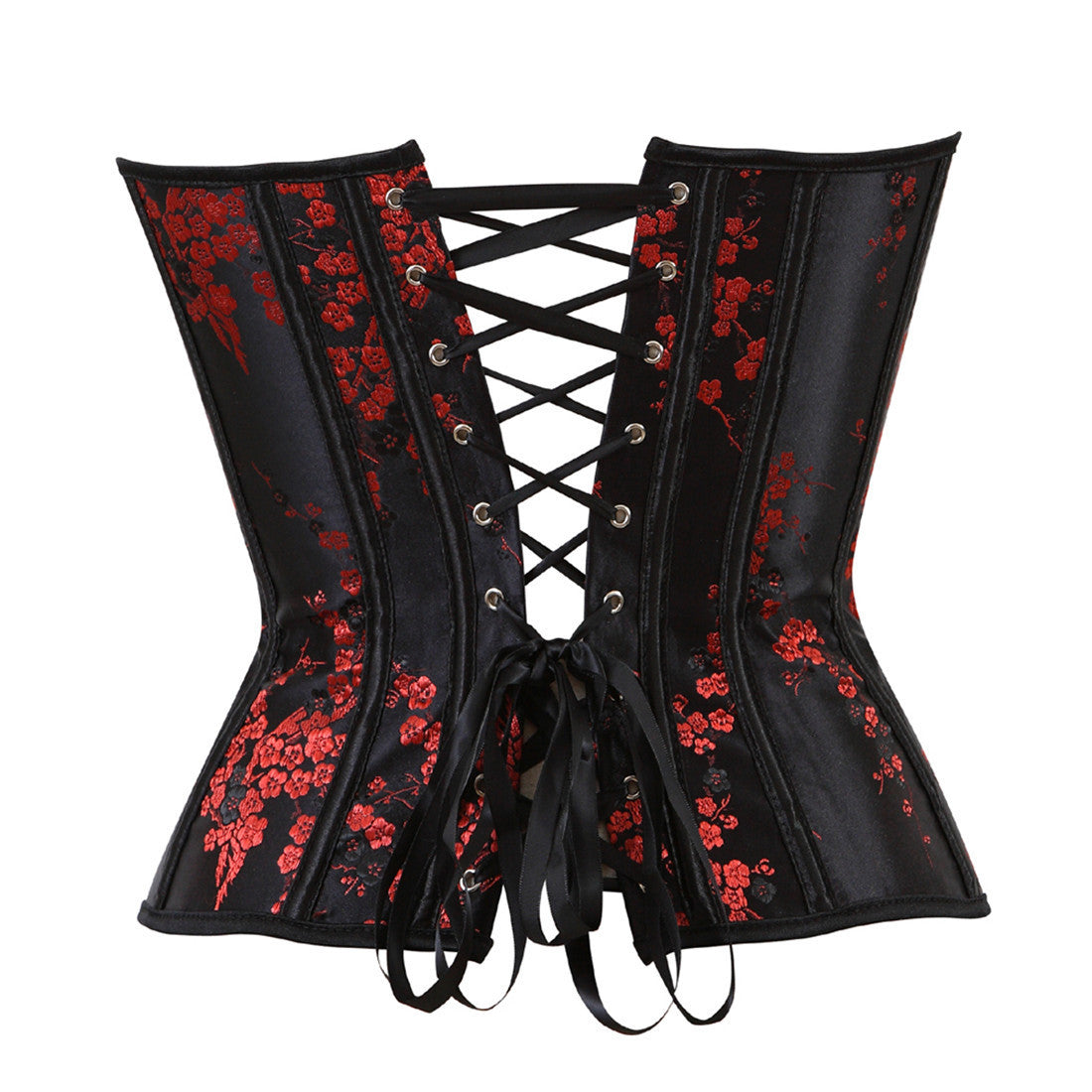 Style chinois fleur de prunier motif cour sexy dames corsettop