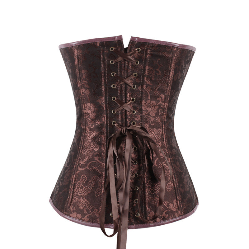 Jacquard Leather Steampunk Corset