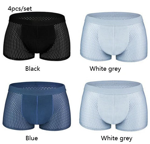 2~4 packs of ice silk men's underwear