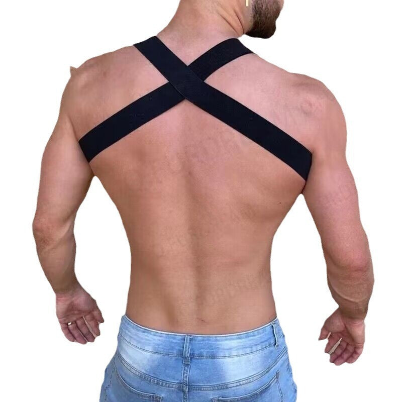 Adjustable Men's Suspender Chain Chest Cover