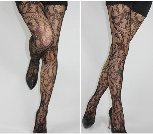 Women's jacquard stockings slim-fit pantyhose