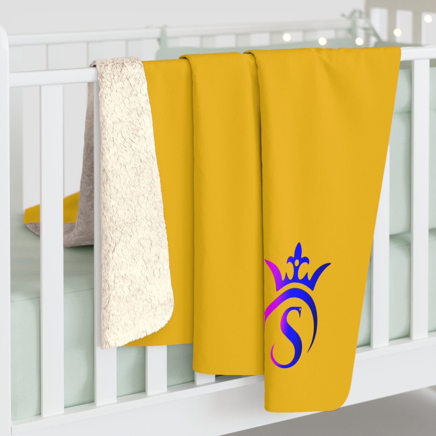 Sherpa Fleece Blanket Yellow Supplycia