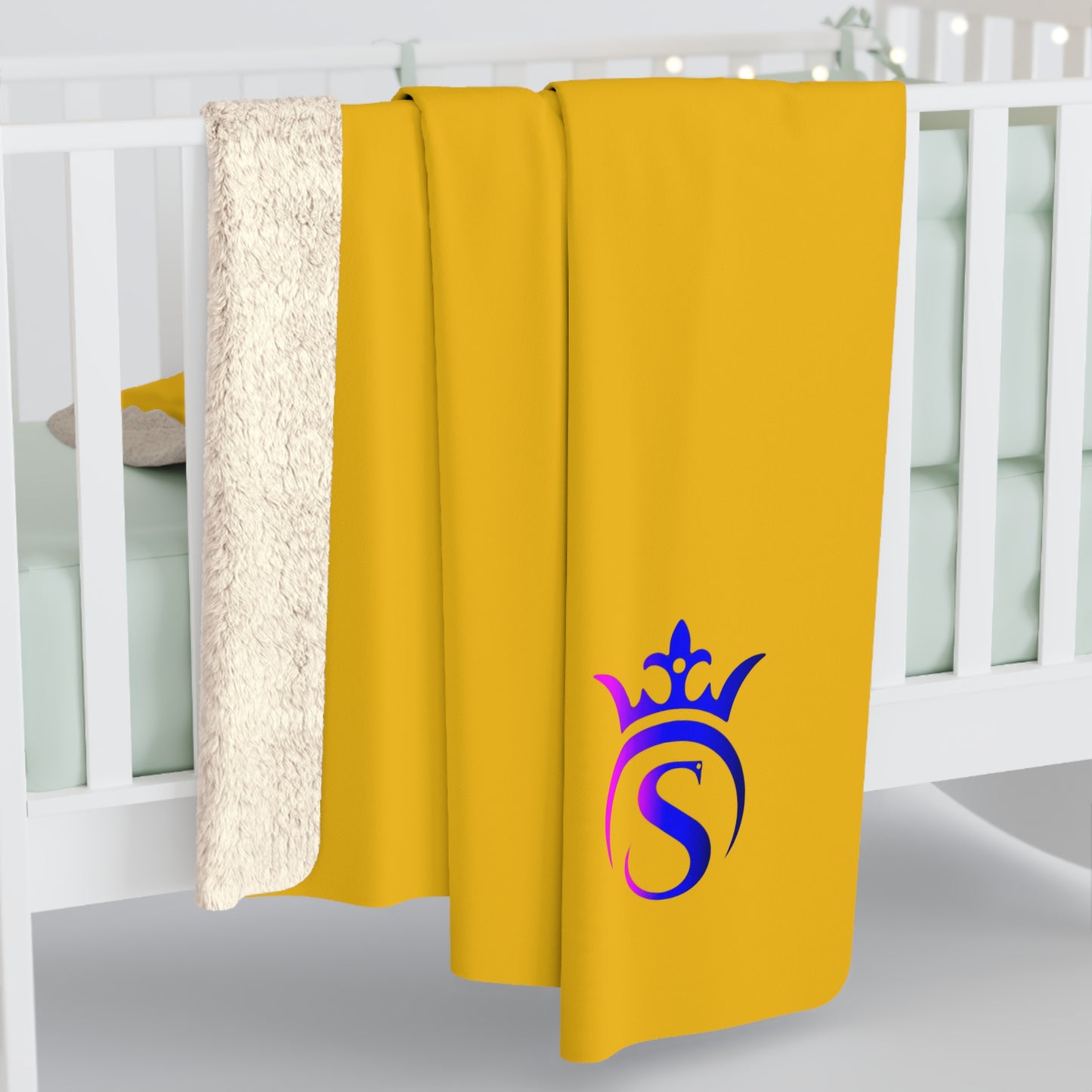 Sherpa Fleece Blanket Yellow Supplycia