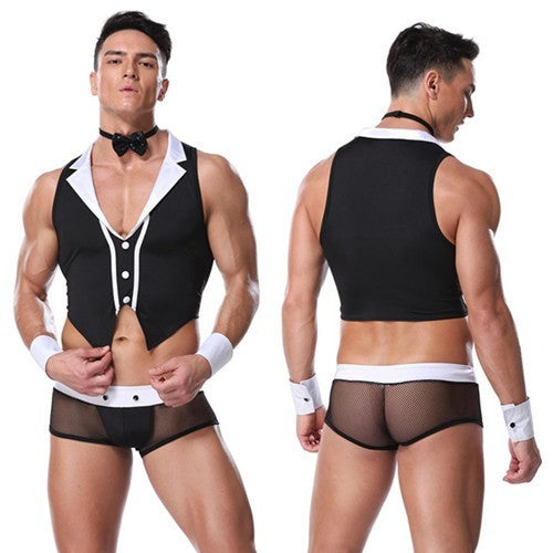 Male Servant Sexy Nightclub Fun Uniform Set