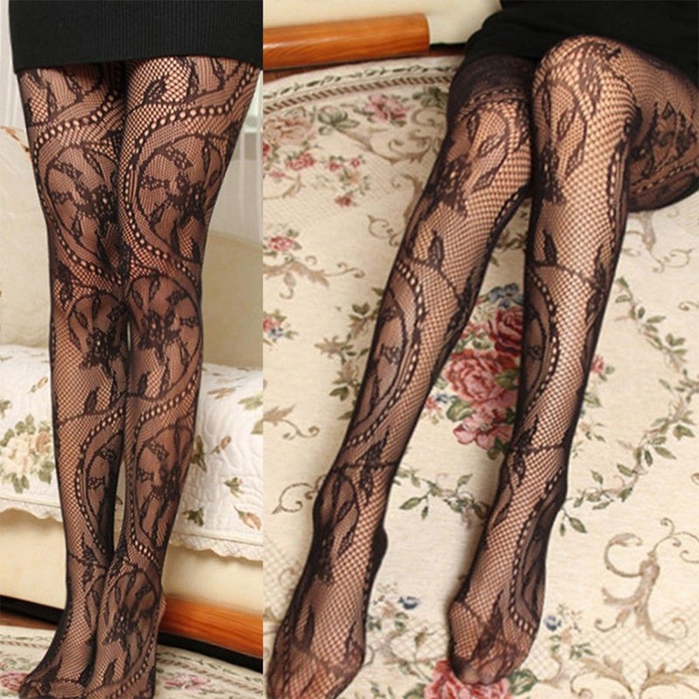 Women's jacquard stockings slim-fit pantyhose