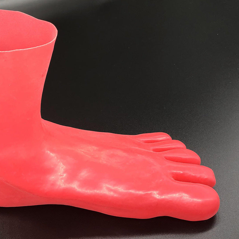 Chaussettes courtes à cinq doigts en latex tridimensionnel simples et créatives