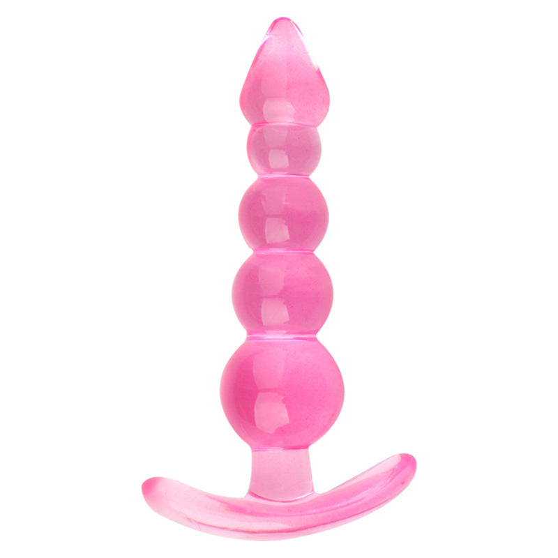 Wearing Five-bead Anal Plug Pull Beads When Going Out