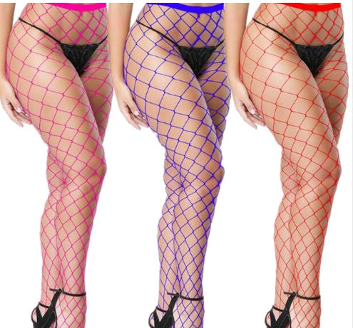 Women Lady Sexy Big Grid Stockings Pantyhose