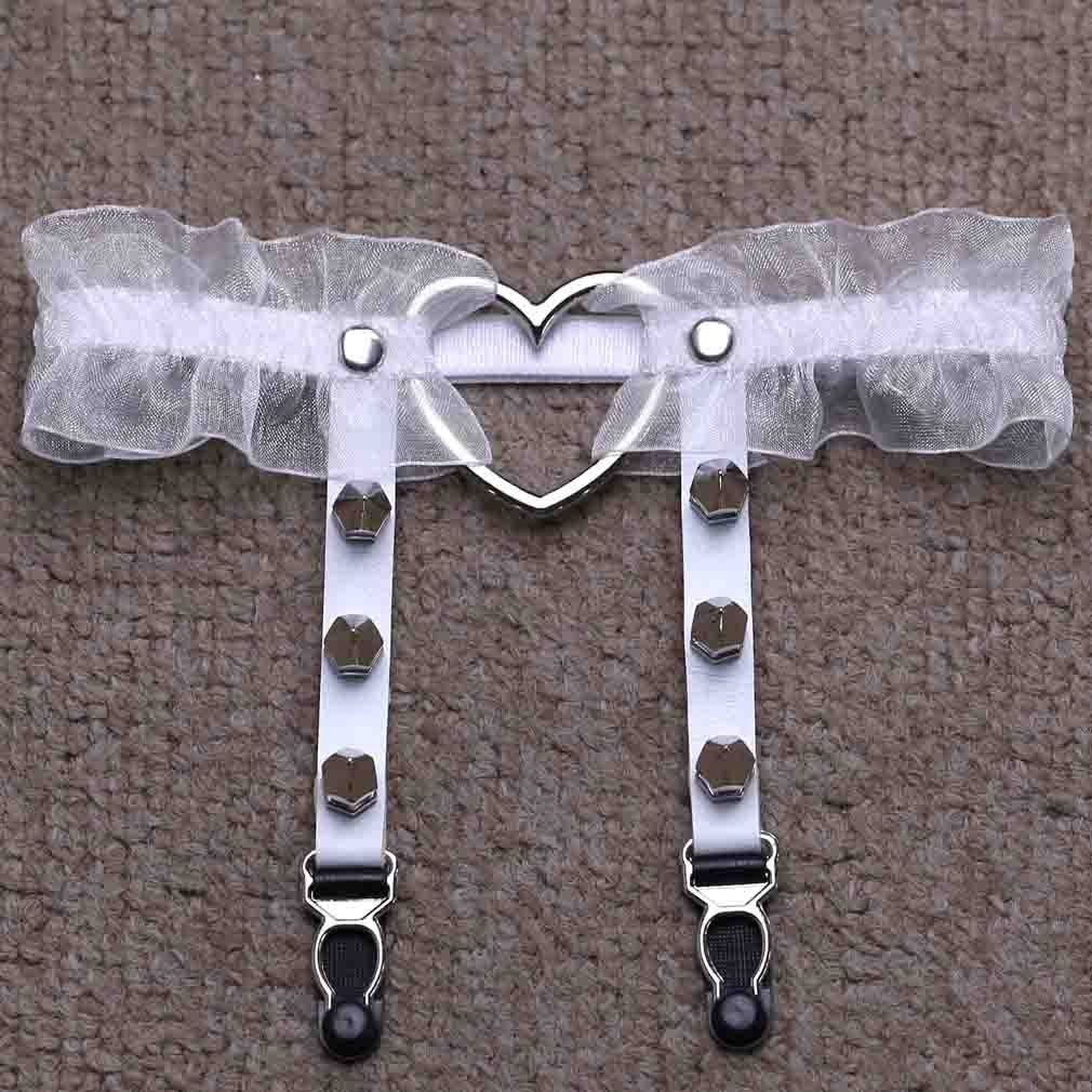 Sexy sexy peach heart garter belt