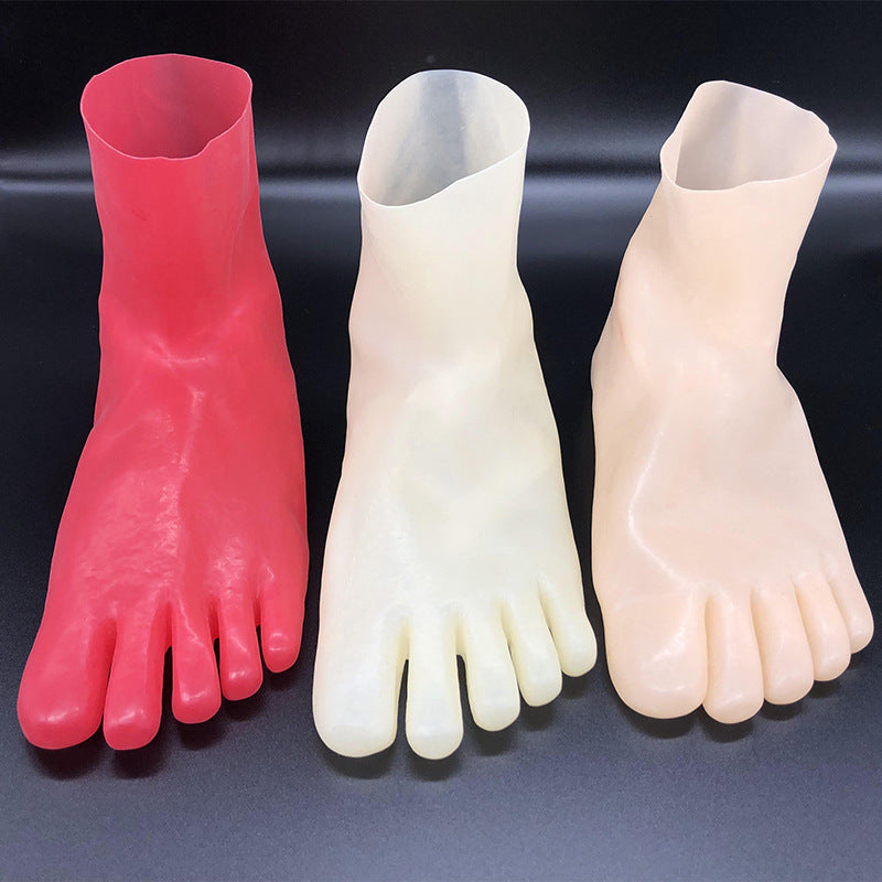 Chaussettes courtes à cinq doigts en latex tridimensionnel simples et créatives