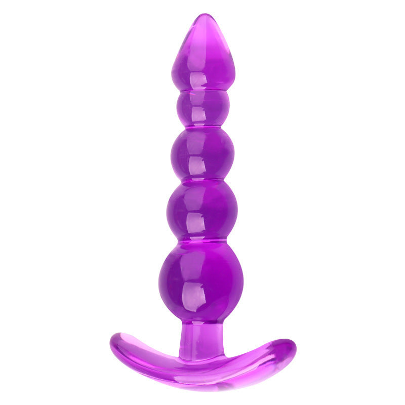 Wearing Five-bead Anal Plug Pull Beads When Going Out