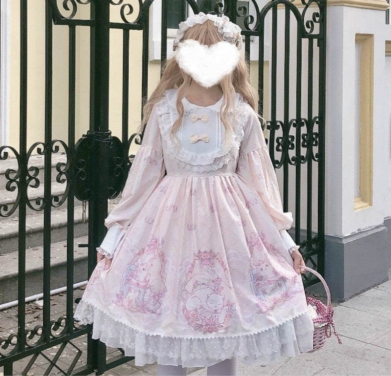 Lolita Lolita New Year Lady Cat Cute Fat Mm Dress Female