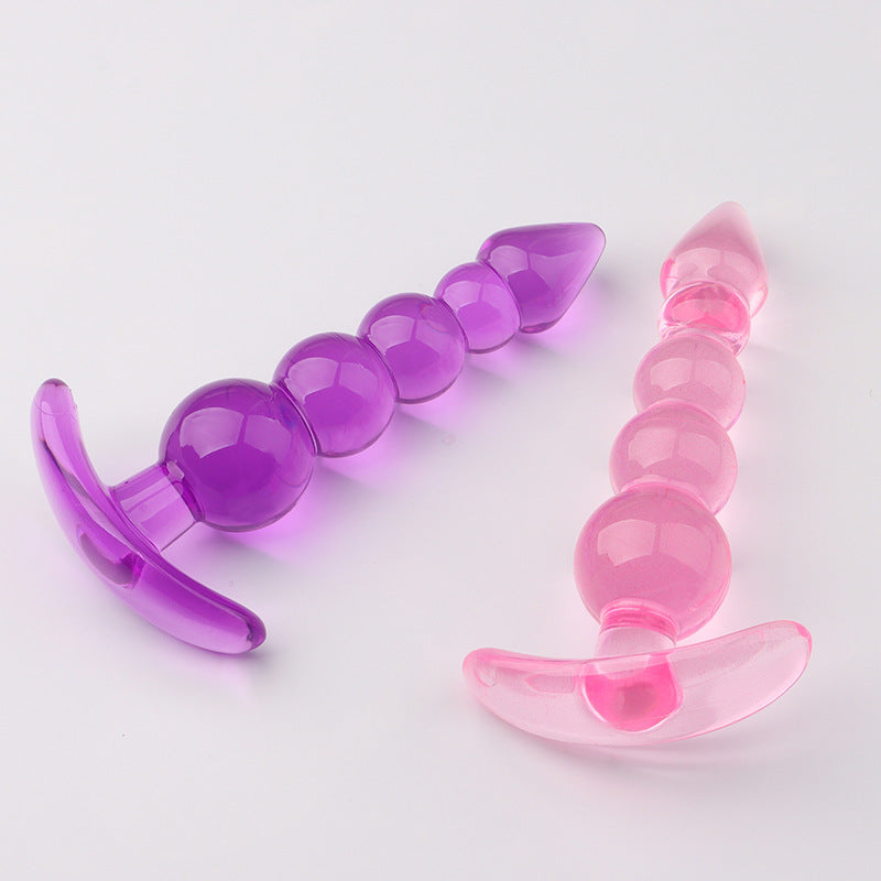 Wearing Five-bead Anal Plug Pull Beads When Going Out